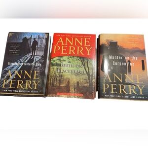 3 Anne Perry Mystery Hardback Novels